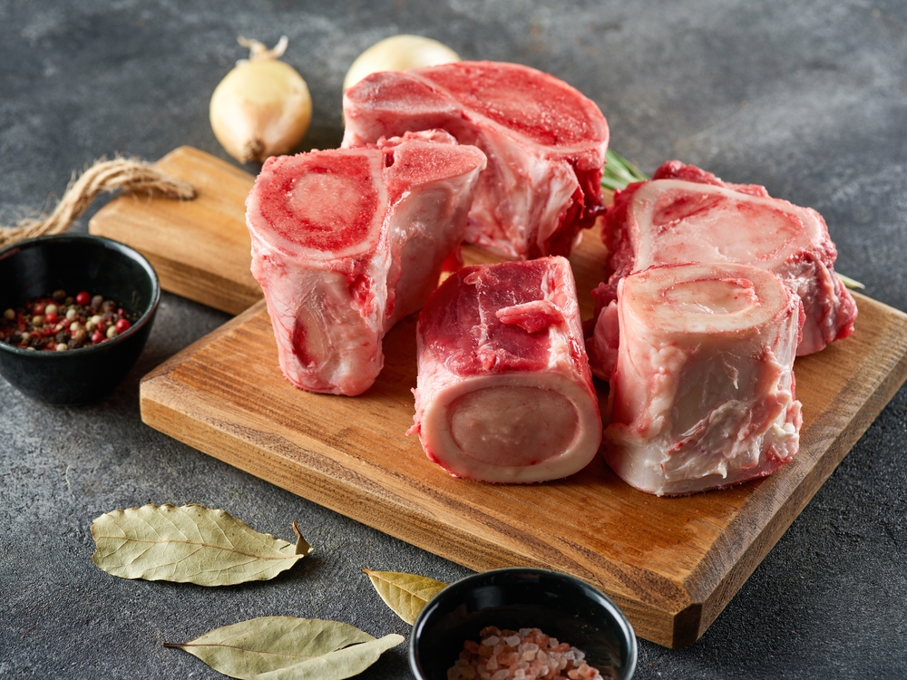 Carne,Oase,de,vită,pentru,prepararea,bulionului,Crud,Carne,Oase,de,vită,pentru,supă.